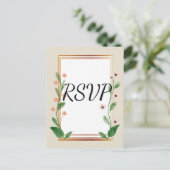 Klassieke & Elegante Geavanceerde RSVP Uitnodiging Briefkaart (Staand voorkant)