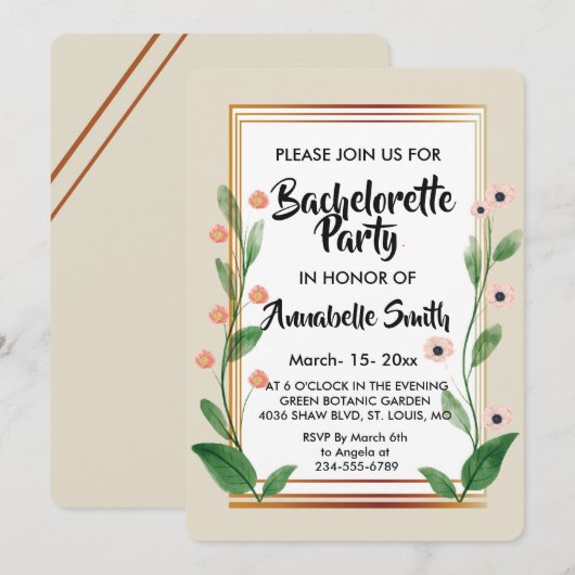 Klassieke & Elegante Geavanceerde vrijgezel Kaart (Voorkant / Achterkant)