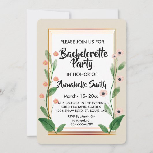 Klassieke & Elegante Geavanceerde vrijgezel Kaart (Voorkant)