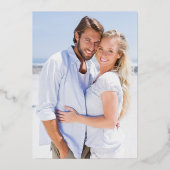 Klassieke Elegante Gegraveerde Bloemen Bewaar de D Folie Uitnodiging (Achterkant)