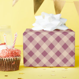 Klassieke Elegante Gingham Gestreepte Stof in Gede Cadeaupapier