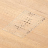 Klassieke Elegante Gouden Botanische Huwelijk Acryl Uitnodigingen (Laagn)