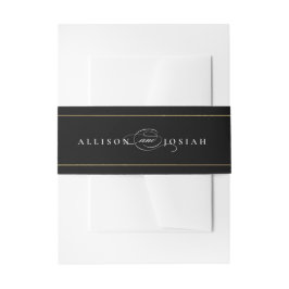 Klassieke Elegante Gouden Bruiloft Uitnodigingen Wikkel