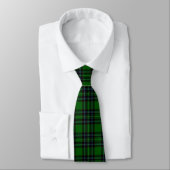 Klassieke elegante Green en Black Plaid Stropdas (Gebonden)