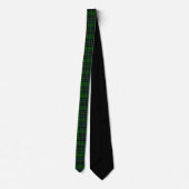 Klassieke elegante Green en Black Plaid Stropdas (Achterkant)