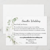 Klassieke elegante groene bladeren Kleinere bruilo Aankondiging (Voorkant / Achterkant)