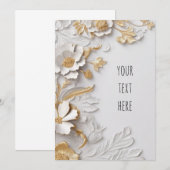 Klassieke/Elegante Huwelijksuitnodiging Kaart (Voorkant / Achterkant)