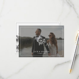 Klassieke Elegante Huwelijksuitnodiging RSVP Kaart
