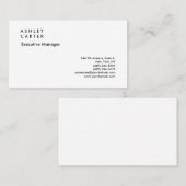 Klassieke elegante indrukwekkende witte vlakte man visitekaartje (Voorkant / Achterkant)