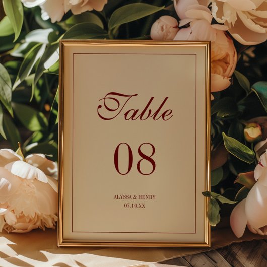 Klassieke Elegante Ivoren Huwelijk Script Aangepas Kaart