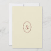 Klassieke Elegante Ivoren Monogram Trouwscript Save The Date (Achterkant)