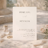 Klassieke Elegante Ivoren Zachte Zwarte Script Bru Kaart