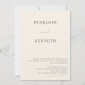 Klassieke Elegante Ivoren Zachte Zwarte Script Bru Kaart (Voorkant)