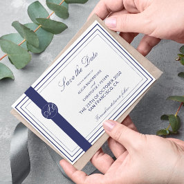 Klassieke elegante kalligrafie bruiloft save the date