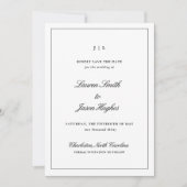 Klassieke Elegante Kalligrafie Monogram Bruiloft Save The Date (Voorkant)