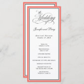 Klassieke Elegante Kalligrafie Script Bruiloft Kor Programmakaart (Voorkant / Achterkant)