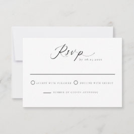 Klassieke Elegante Kalligrafie Script RSVP Kaart