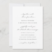 Klassieke Elegante Kalligrafie Traditionele Trouwd Kaart (Voorkant)