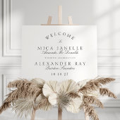 Klassieke Elegante Kalligrafie Zwart & Wit Bruilof Poster