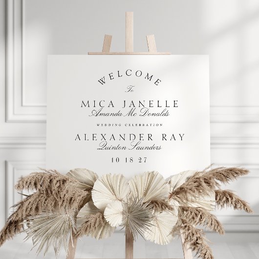 Klassieke Elegante Kalligrafie Zwart & Wit Bruilof Poster