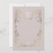 Klassieke Elegante Kam Monogram Bruiloft Bedankkaart (Voorkant)