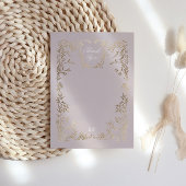 Klassieke Elegante Kam Monogram Bruiloft Bedankkaart