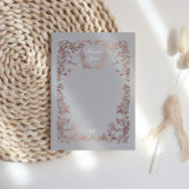 Klassieke Elegante Kam Monogram Bruiloft Bedankkaart