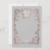 Klassieke Elegante Kam Monogram Bruiloft Bedankkaart (Voorkant)