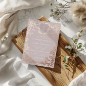 Klassieke Elegante Kam Monogram Bruiloft Folie Uitnodiging