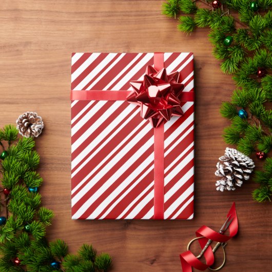 Klassieke Elegante Kerst Kerststok Cadeaupapier (Feestdagen Geschenken)
