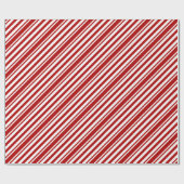 Klassieke Elegante Kerst Kerststok Cadeaupapier (Vlak)