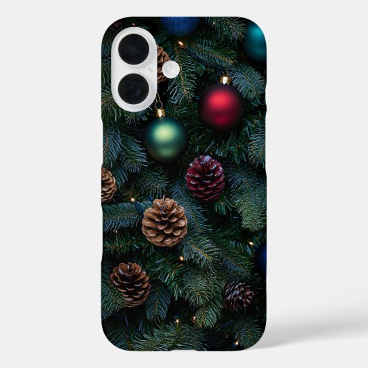 Klassieke Elegante Kerstboomornamenten Case-Mate iPhone Case (Achterkant)
