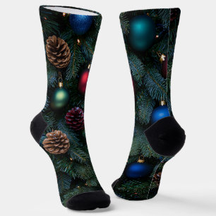 Klassieke Elegante Kerstboomornamenten Sokken