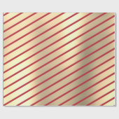 Klassieke elegante kerstgouden streep cadeaupapier (Vlak)