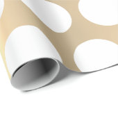 Klassieke elegante kerstgouden witte poolvlekken cadeaupapier (Rol Hoek)