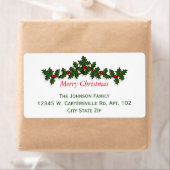 Klassieke Elegante Kerstmis Holly Elk Doel Terugke Etiket (Insitu)