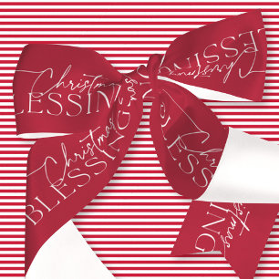 Klassieke Elegante Kerstwensen Vakantie Satijnen Lint