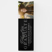 Klassieke elegante klasse van 2025 afstuderen foto spandoek (Verticaal)