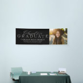 Klassieke elegante klasse van 2025 afstuderen foto spandoek (Beurs)