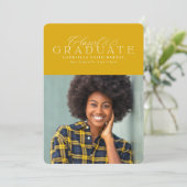 Klassieke elegante Klasse van 2025 gouden afstuder Aankondiging (Staand voorkant)