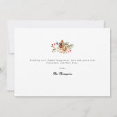 Klassieke Elegante Kleurrijke Vrolijke Kerstfoto Feestdagenkaart (Achterkant)