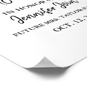 Klassieke Elegante Koperen Trouw Bruidsdouche Schu Poster (Hoek)