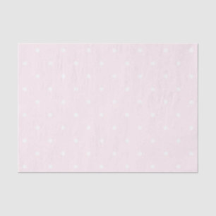 Klassieke Elegante Licht Roze en Witte Polka Dots Tissuepapier