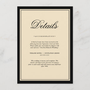 Klassieke Elegante Lijst Huwelijksdetails Bijlage