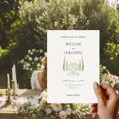 Klassieke elegante luxe alles in één bruiloft kaart