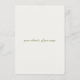 Klassieke Elegante Luxe Minimalistische Trouwdetai Informatiekaartje