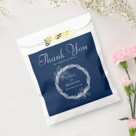 Klassieke Elegante Marine Blauwe bruiloft Bedankzakje