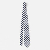 Klassieke elegante marineblauw Stripes vaste kleur Stropdas (Achterkant)
