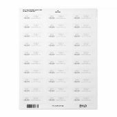 Klassieke Elegante Minimale Monogram Bruiloft Reto Etiket (Full Sheet)