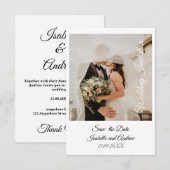 Klassieke Elegante Minimalistische Eenvoudige Mode Bedankkaart (Voorkant / Achterkant)